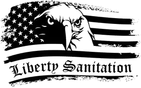 Liberty Sanitation eagle flag logo